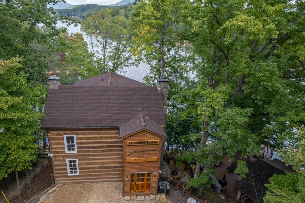 Russell'S Fort At White Oak Point: Historical Cabin On Lake Lure, Luxury, Direct Lake Access!别墅 外观 照片