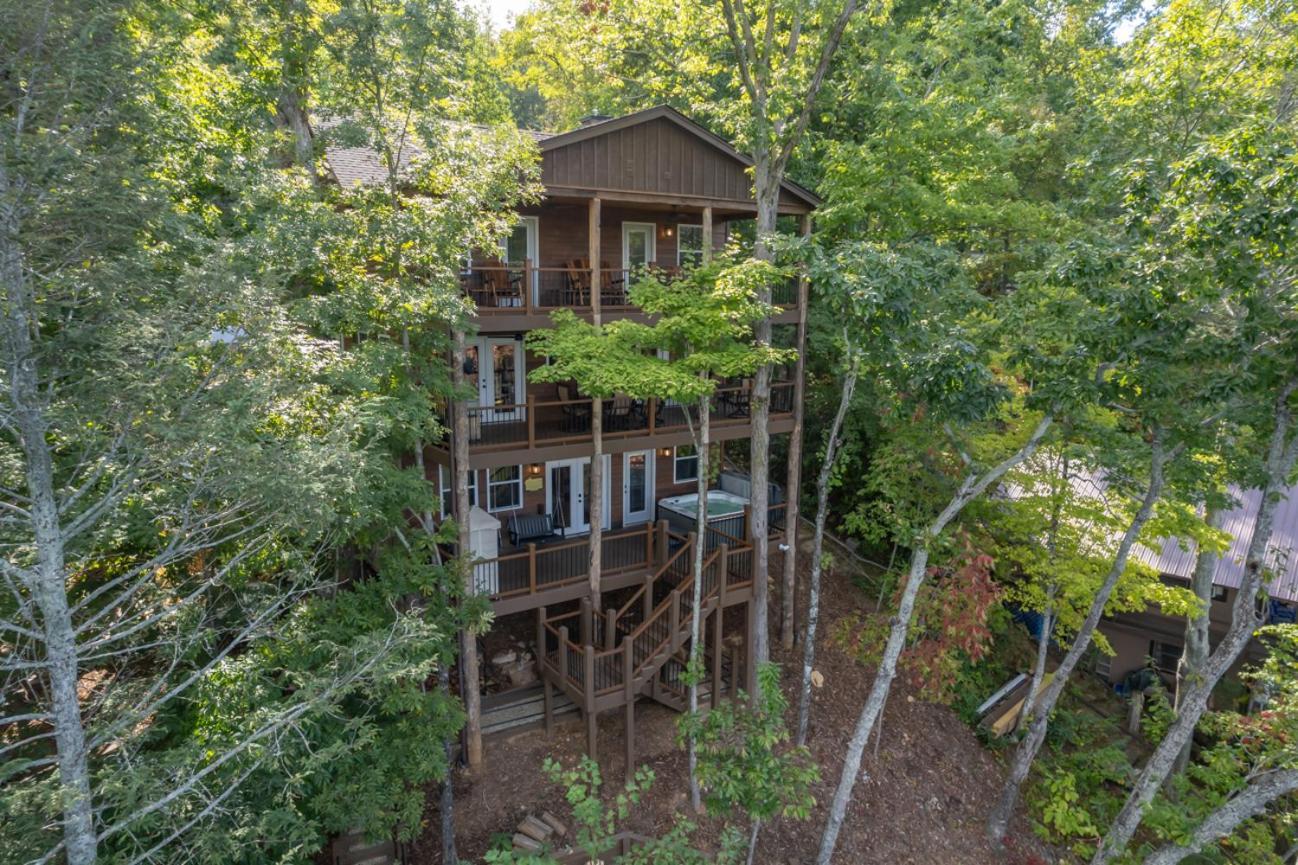 Russell'S Fort At White Oak Point: Historical Cabin On Lake Lure, Luxury, Direct Lake Access!别墅 外观 照片